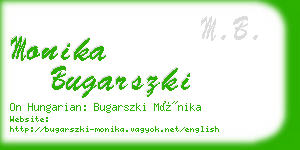 monika bugarszki business card